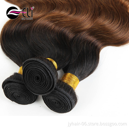 Colored Ombre Hair Extension 3 Tones 1b/4/27 Brazilian Hair Unprocessed Virgin Human Hair Bundles